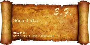 Séra Fáta névjegykártya